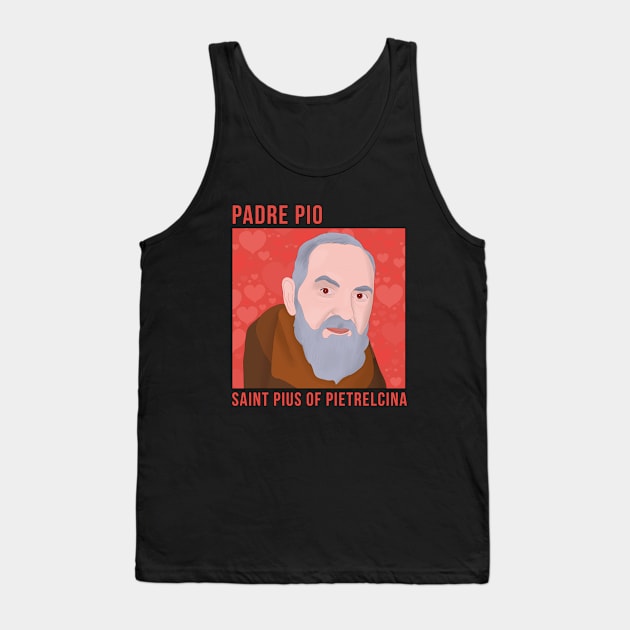 Padre Pio Tank Top by DiegoCarvalho